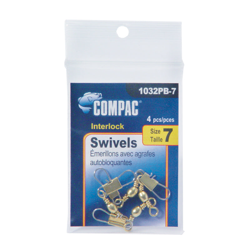 Barrel Swivels with Interlock Snaps