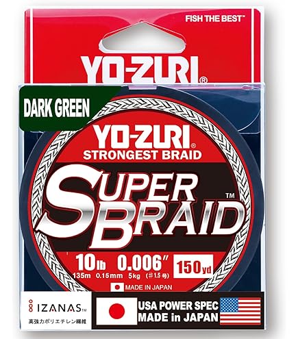 YO-ZURI Super Braid Dark Green 20lb 150yd