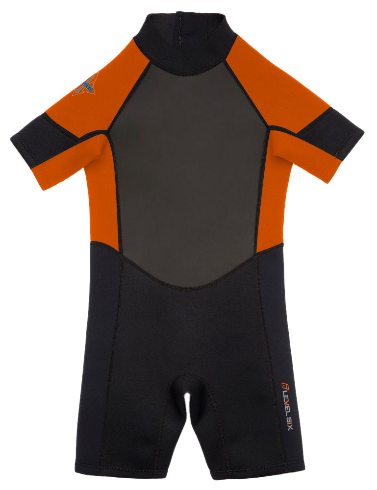 Level Six Size 6 Youth Shorty Wetsuit - Orange