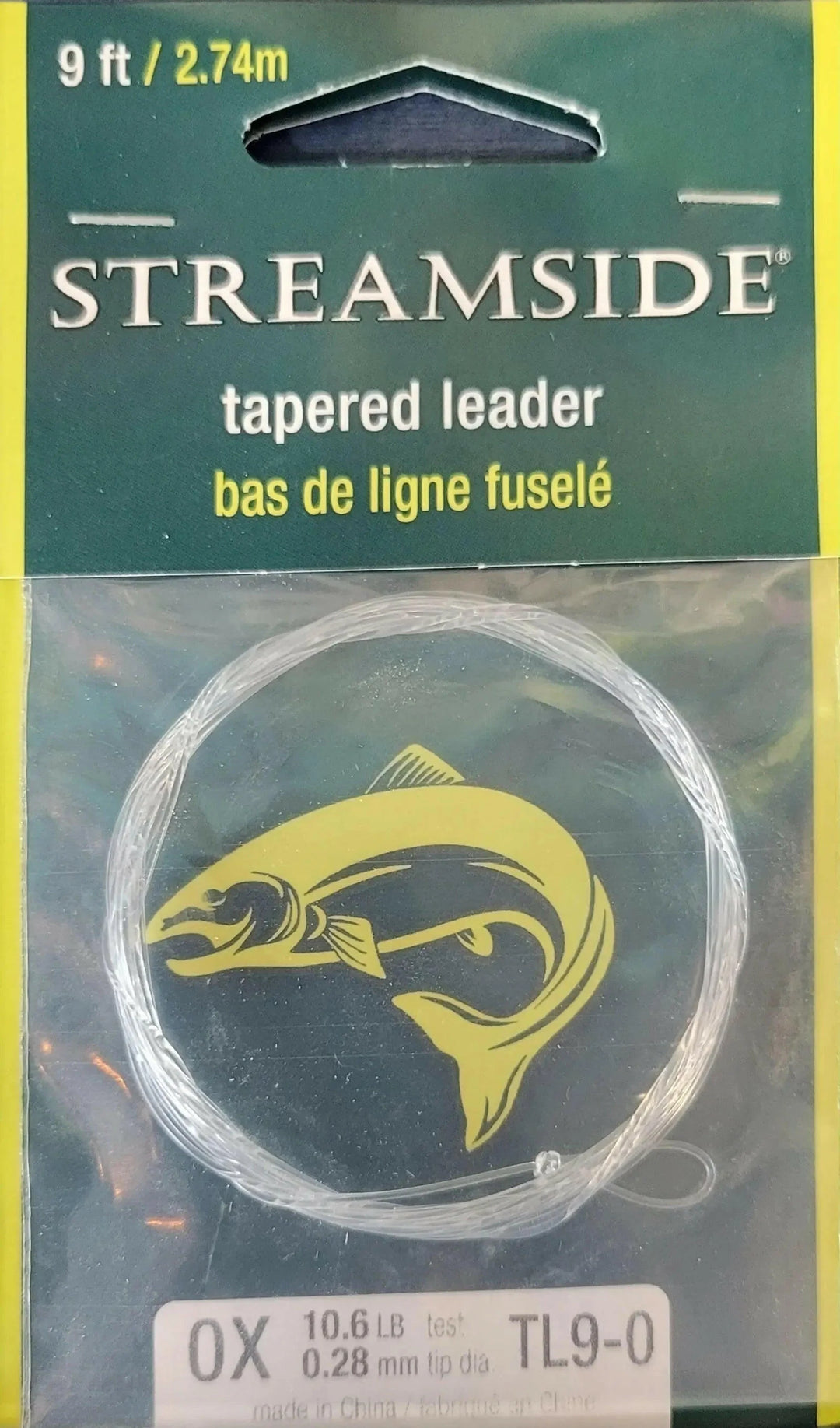 TAPERED LEADER 9', 1X, 9LB