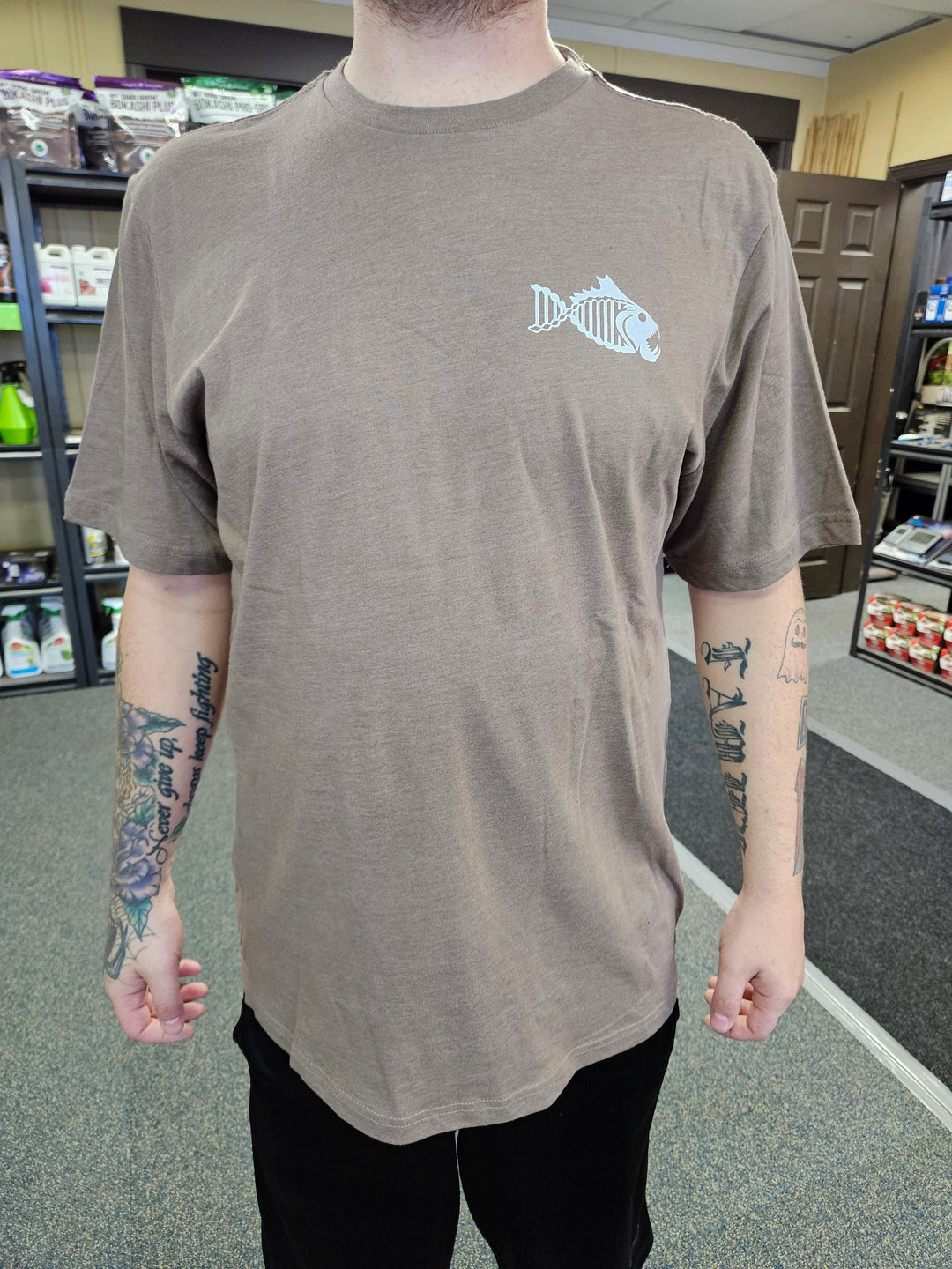 Salty DNA Tee - Front Only - Logo - Brown
