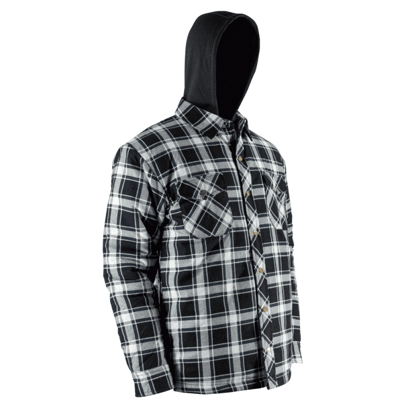Jackfield QUILTED FLANNEL SHIRT WITH HOOD AND RUSTPROOF SNAPS