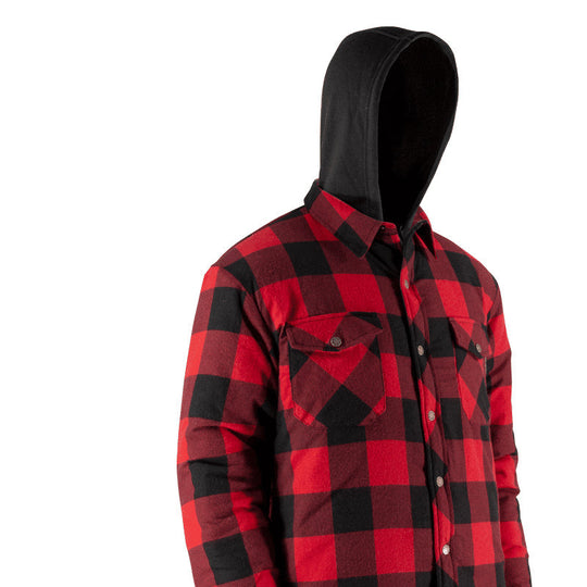 Jackfield QUILTED FLANNEL SHIRT WITH HOOD AND RUSTPROOF SNAPS