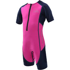AQUASPHERE Stingray HP Short Sleeve Neoprene Suit Kids - Pink/Navy Blue - Size 8