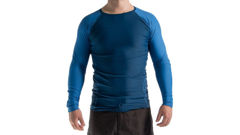 Large Men's Mercury L/S Lycra Rash Top - Laguna Blue